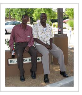 George Valris and Serge Jolimeau in Santa Fe, NM, July, 2007 (Photograph © Anthony Hart Fisher 2007)