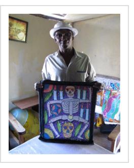 Georges Valris at his home in Christ Roi, Port-au-Prince, Haiti, January 2014 ( Photograph © Anthony Hart Fisher 2014)