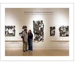 Gabriel Bien-Aimé with exhibition curator Jennifer Wenker (photo courtesy of Regina Sansalone)