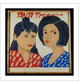 "Ana Tresse" - Two-sided Hairdresser's Sign