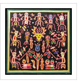 Pilgrimage to Real Catorce (Wirikuta) - Nierika Yarn Painting