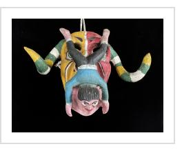 Diablo Mask with Downward Diving Man