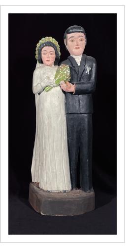 Happy Couple - Polish Folk Sculpture