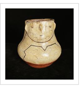 Antique Shipibo Vessel with Face