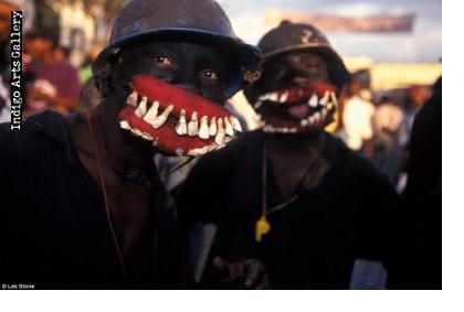 "Chaloska" performers in Jacmel, Haiti (photo by Les Stone - Daily Mail U.K.)