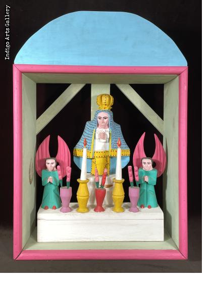 Shrine for the Virgin - Vintage Oaxaca Shrine by Antonio Villafañe