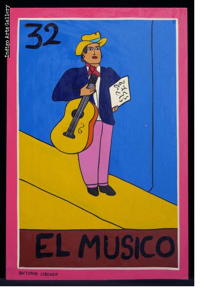 El Musico - Loteria Card Painting