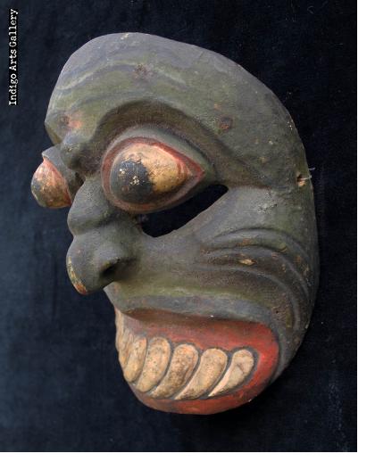 Antique Balinese Mask with Distorted Face