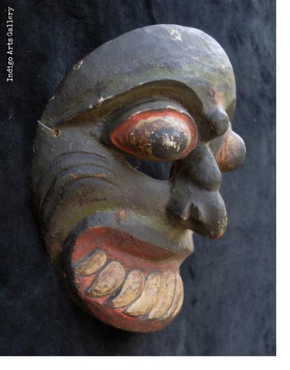 Antique Balinese Mask with Distorted Face