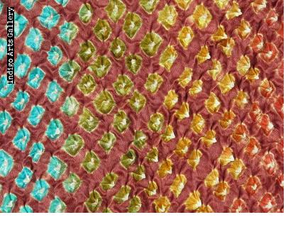 Multi-color Bandhani Silk Scarf 