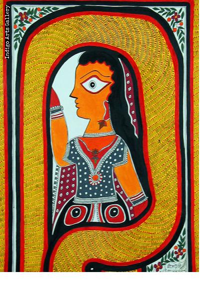 Snake Goddess - Mithila painting