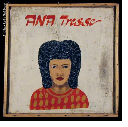 "Ana Tresse" - Two-sided Hairdresser's Sign