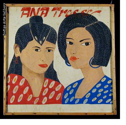 "Ana Tresse" - Two-sided Hairdresser's Sign
