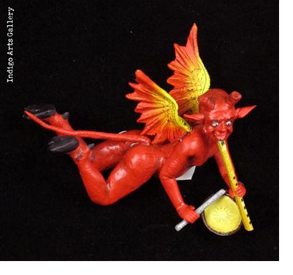 Retablo Musician Devil Ornament