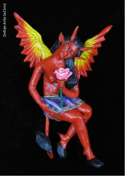 Diabla con Rosa - Retablo Ornament