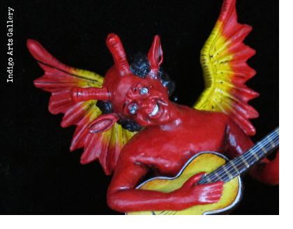 Diablo con Guitarra - Retablo Ornament