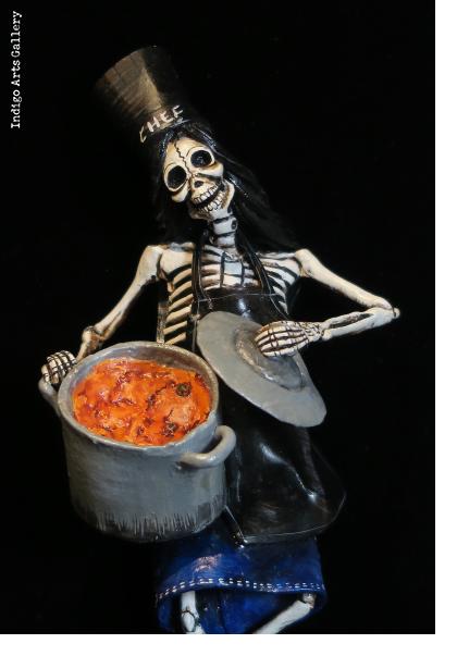 Calavera Soup Chef - Retablo figure