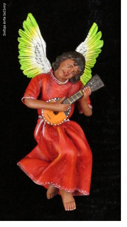 Retablo Angel Musician Ornament (lute)