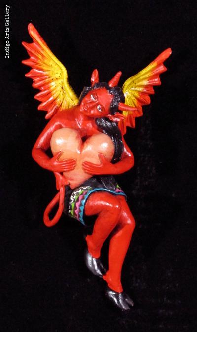 Devil with Heart Retablo Ornament