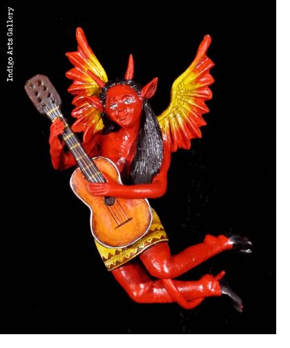 Devil Guitarist Retablo Ornament