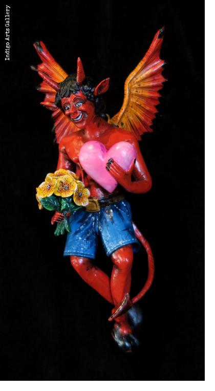 Diablo con Corazon - retablo figure