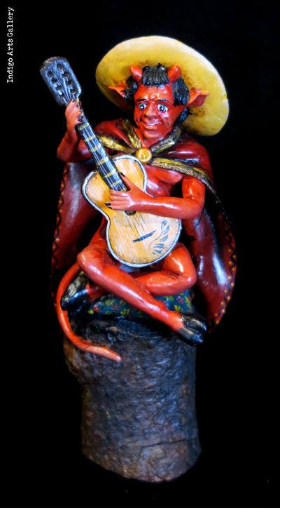 Diablo con Guitarra - retablo figure