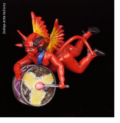 Diablo Drummer - Retablo Sculpture