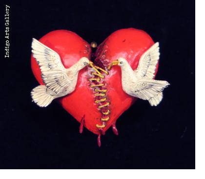 Mending a Broken Heart -  Retablo Heart Ornament