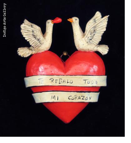 "Te Regalo Todo Mi Corazon"  - Retablo Heart Ornament