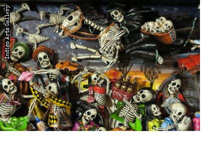 Party in the Cemetery - Day of the Dead Retablo (Version 19)