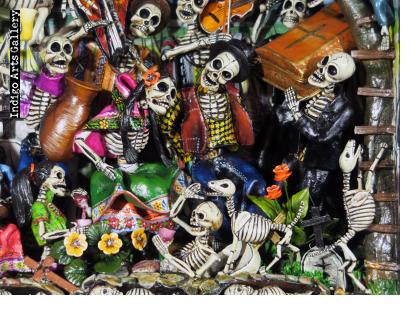 Party in the Cemetery - Day of the Dead Retablo (Version 20)