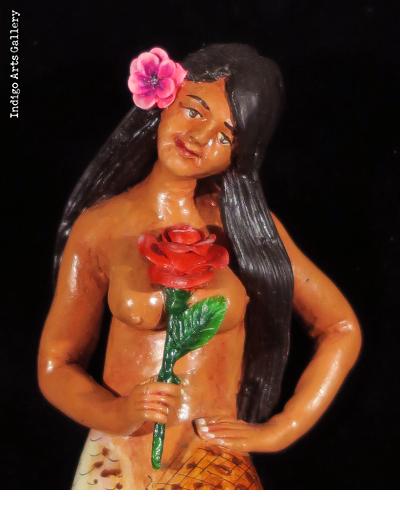 La Sirena con Rosas - Retablo Ornament