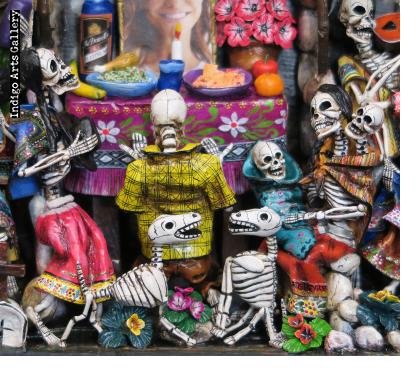 Party in the Cemetery - Day of the Dead Retablo (Version 17)