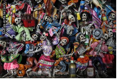 Fiesta de los Muertos (Party of the Dead) Retablo