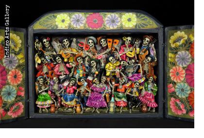 Fiesta de los Muertos (Carnival of the Dead) - Retablo (version 5)