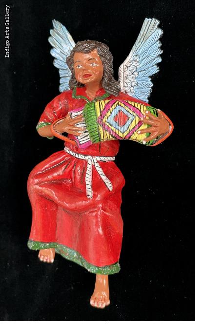 Angel accordionista - retablo figure