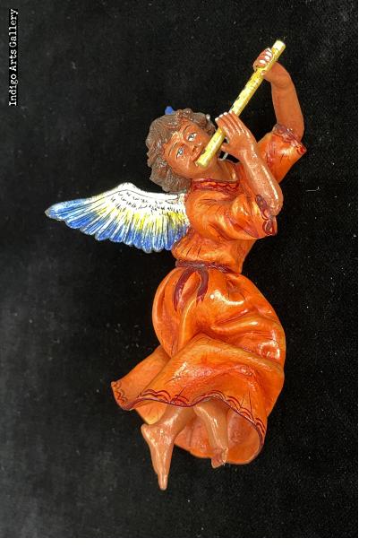 Angel with Flute - retablo figure