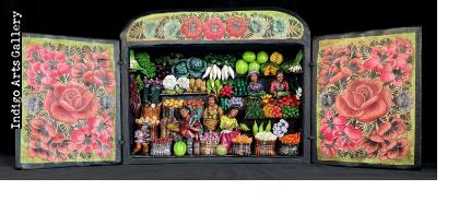 Mercado de las Verduras (Produce Market) Retablo