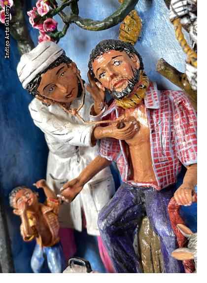 The Battle Between Life and Death - retablo