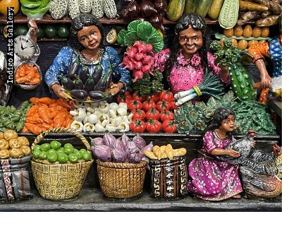 Mercado de las Verduras (Produce Market) Retablo
