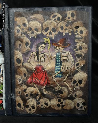 Party in the Cemetery - Day of the Dead Retablo (Version 23)