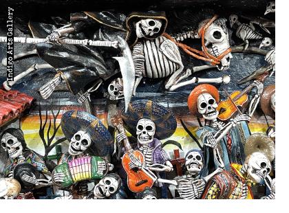 Party in the Cemetery - Day of the Dead Retablo (Version 24)