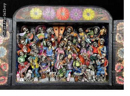 Fiesta de los Muertos (Carnival of the Dead) - Retablo (version 6)