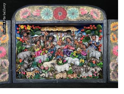 Nacimiento Campesino (Peasant Nativity) Retablo