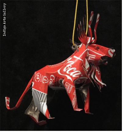 Recyled Soda Can Animal Ornaments