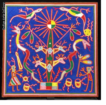 Nierika Yarn Paintings from the Huichol (Wixárika) Indians of