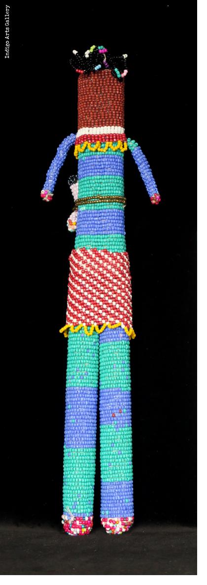Beaded "Tall Doll" with Baby from Capetown