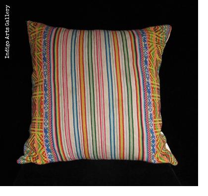 Vintage "Manta" Textile Pillow from Highland Peru