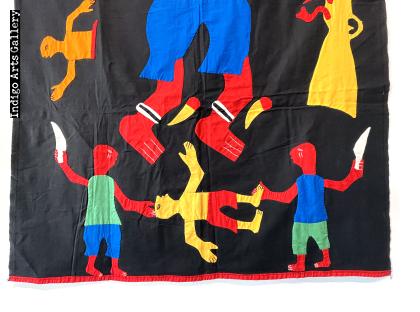 Daguesu (Lightning-splitting Ram) in Battle - Fon Banner from Benin