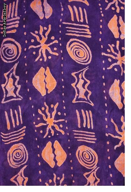  Batik Scarf on Rayon by Gasali Adeyemo
